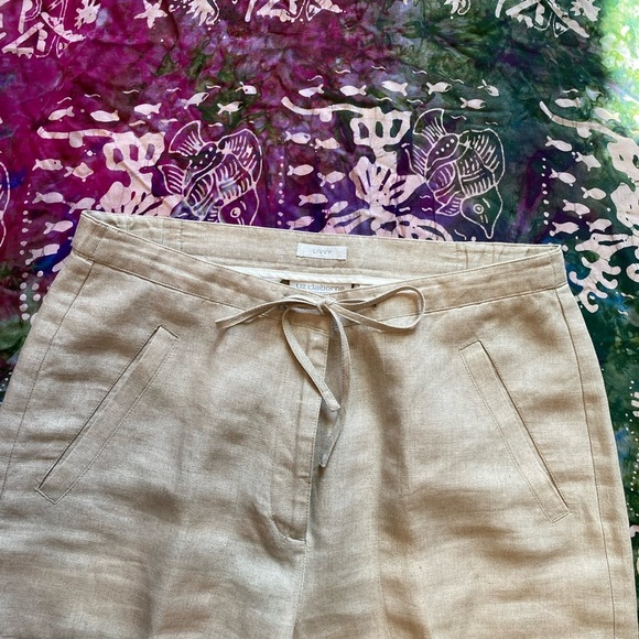 Liz Claiborne livvy capris 100% linen size 6 - Picture 3 of 4